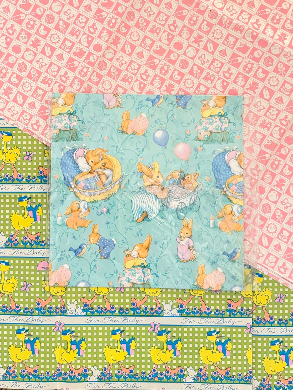 Vintage Baby Shower Wrapping Paper